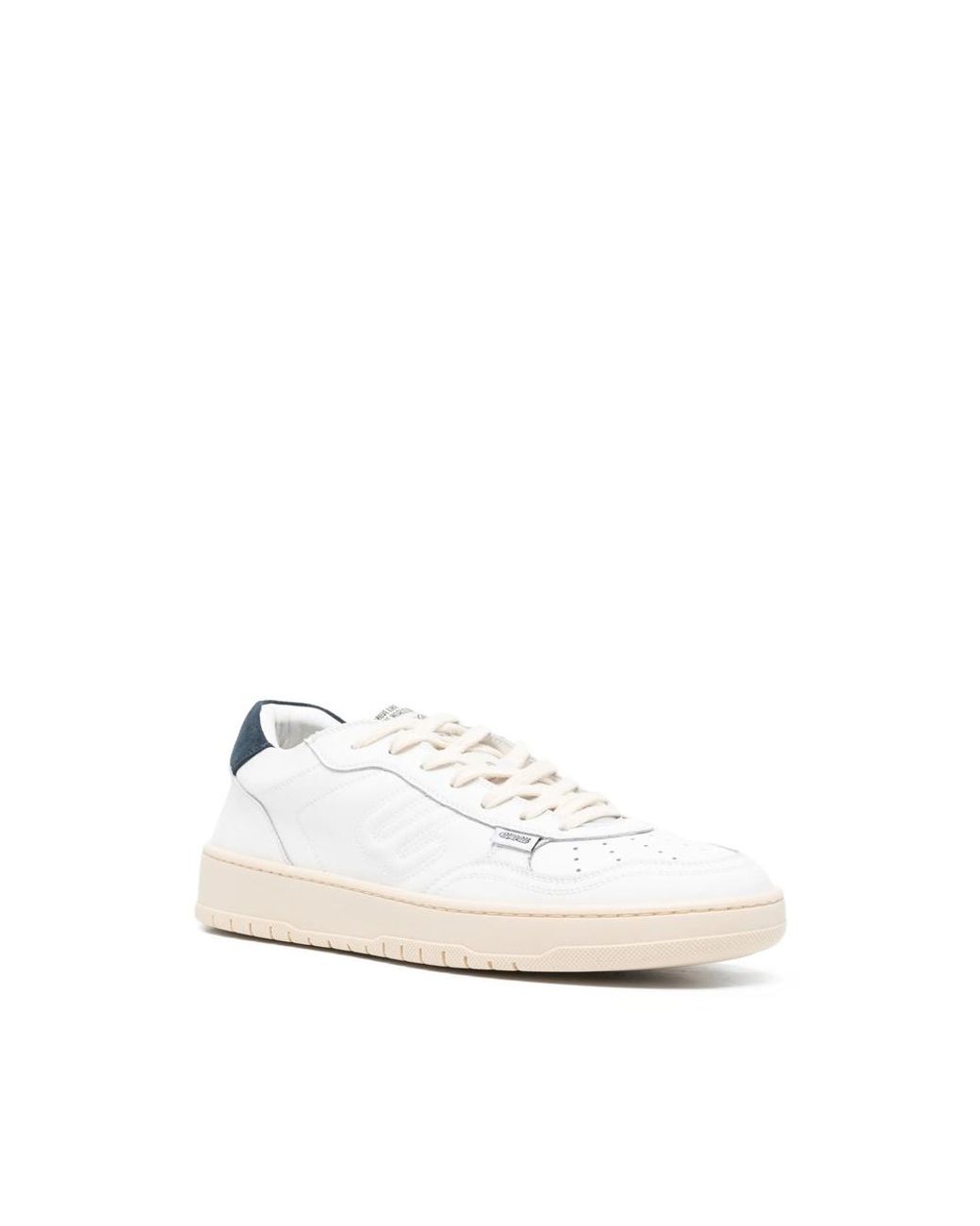 Evenuel White Perforated-Toe Sneakers for men