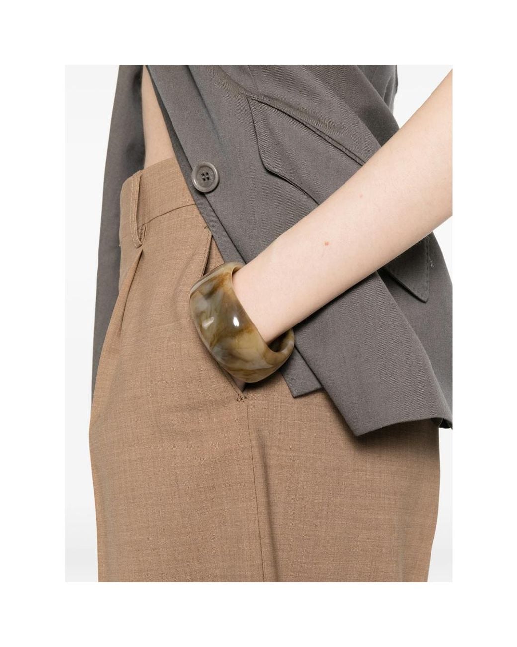 Berwich Natural Linda Pleated Shorts