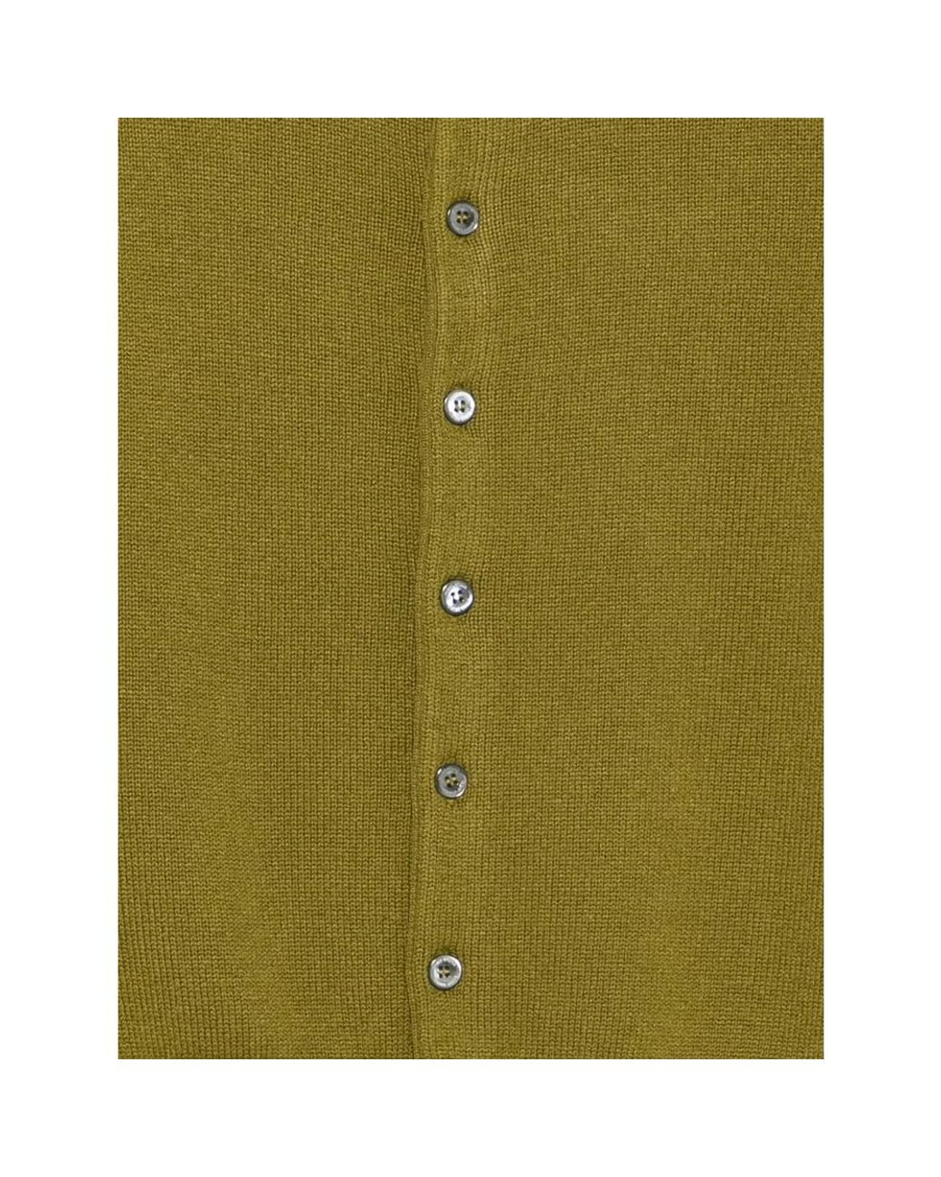 DUNST Green Button-Up Knit Cardigan for men