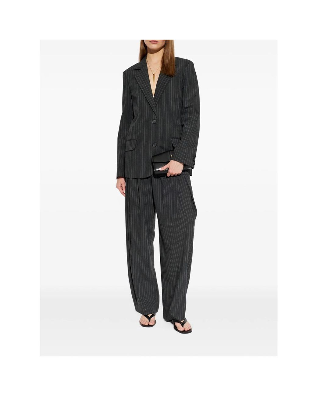 IRO Black Pinstripe-Pattern Blazer