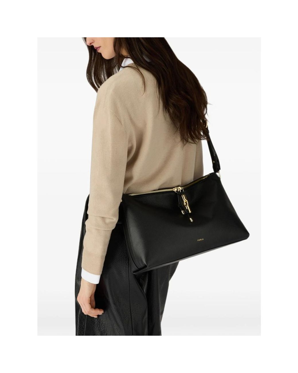 Furla Black Debby Shoulder Bag M