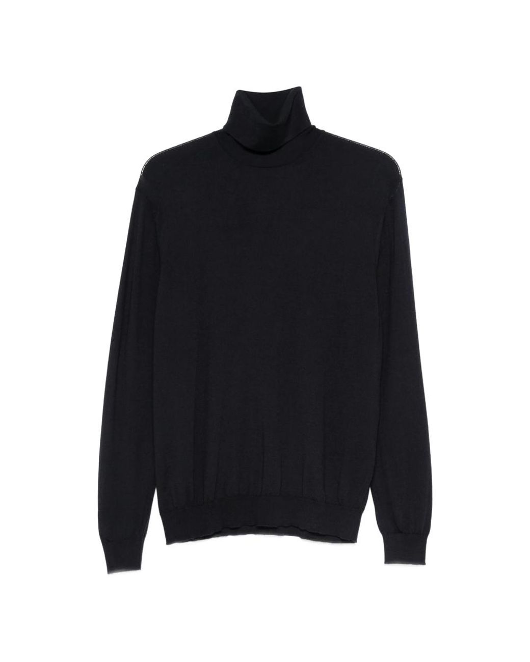Malo Black Roll-Neck Sweater for men