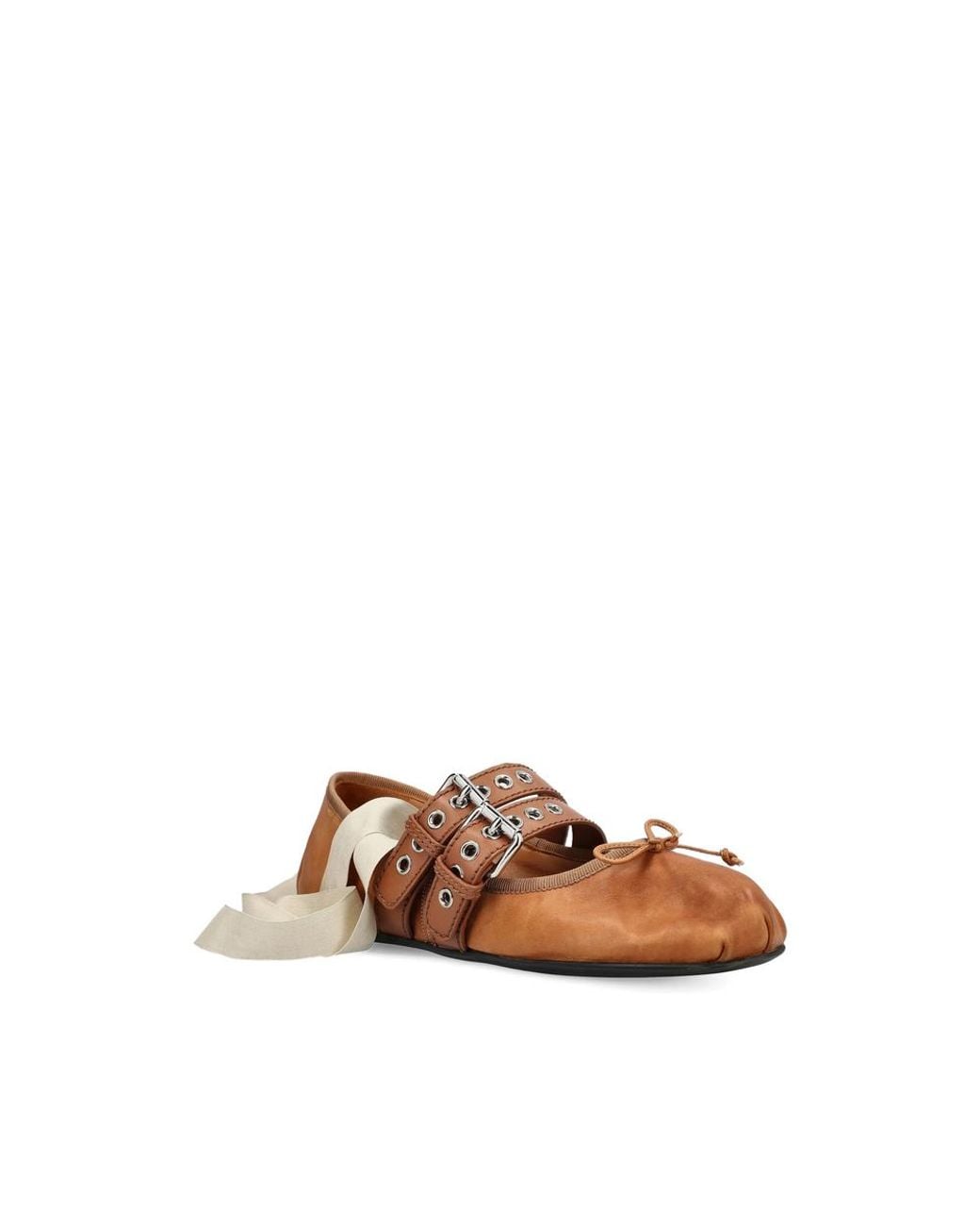 Miu Miu Brown Ballet Flats