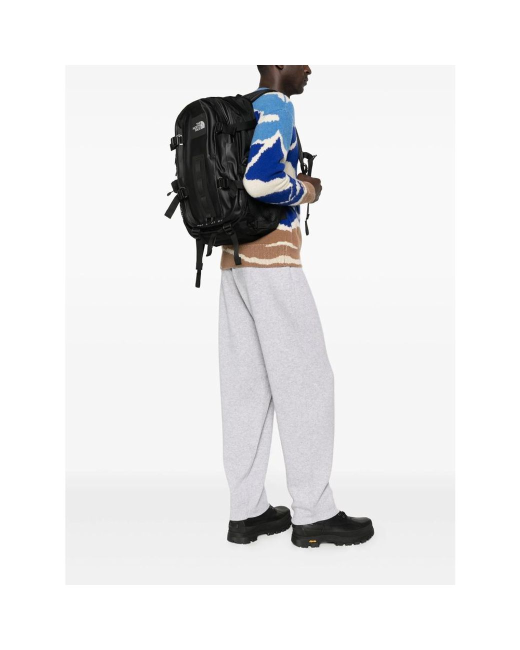 The North Face Black Logo-Print Backpack for men