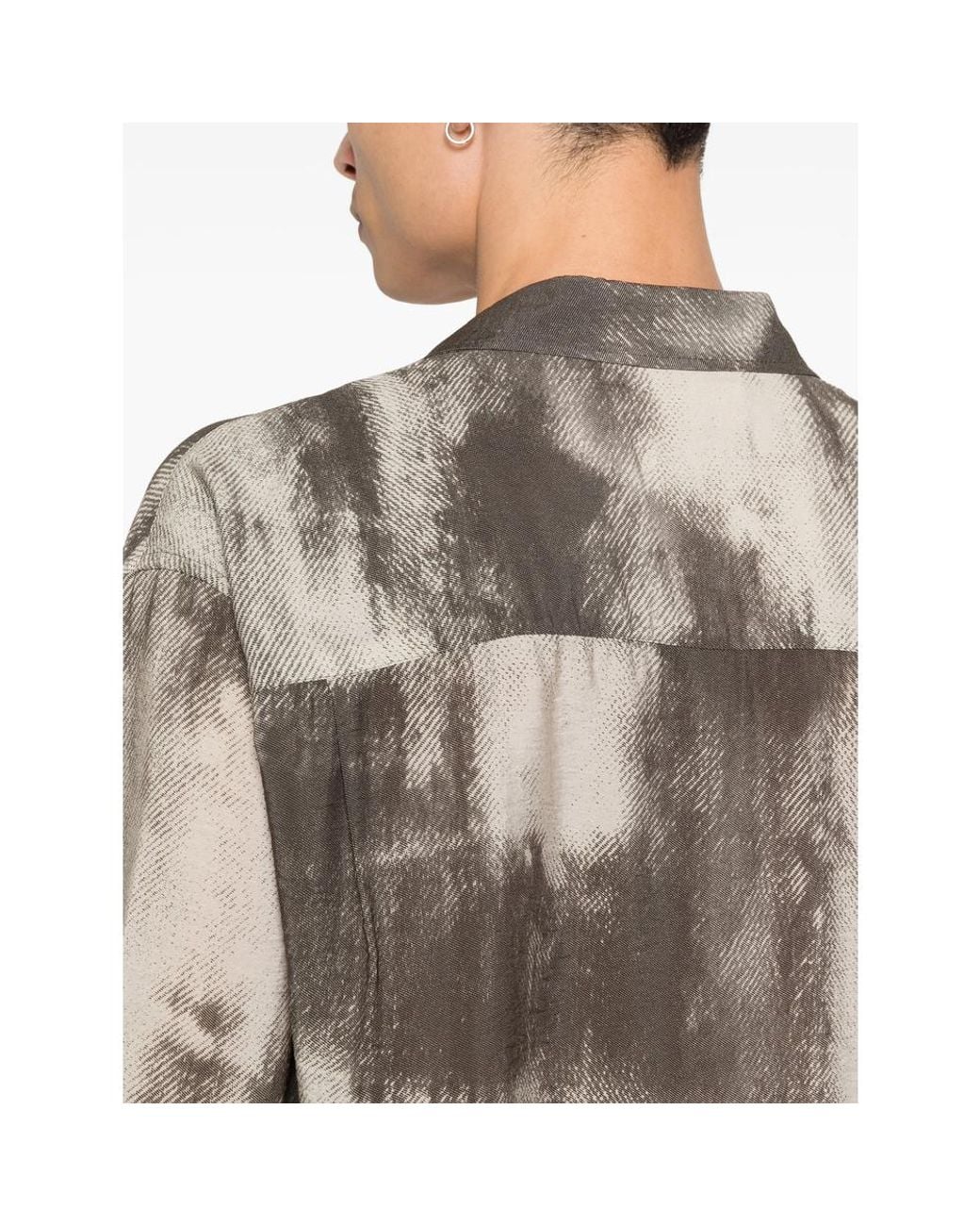 Samsøe & Samsøe Gray Saluan X Printed Shirt for men
