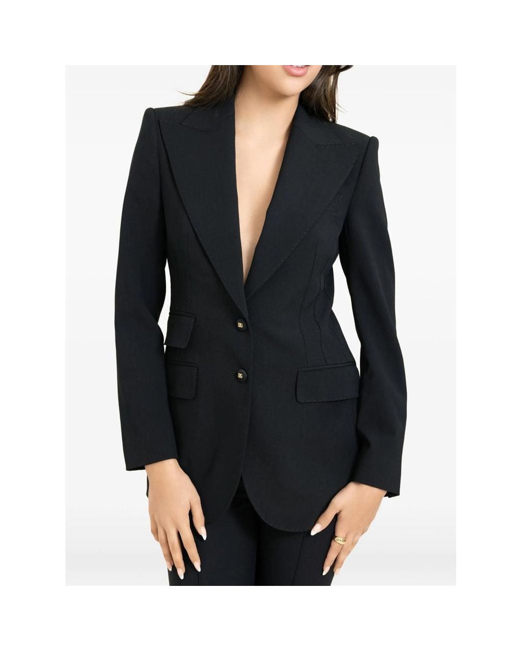 Dolce & Gabbana Black Blazer Satin Lining
