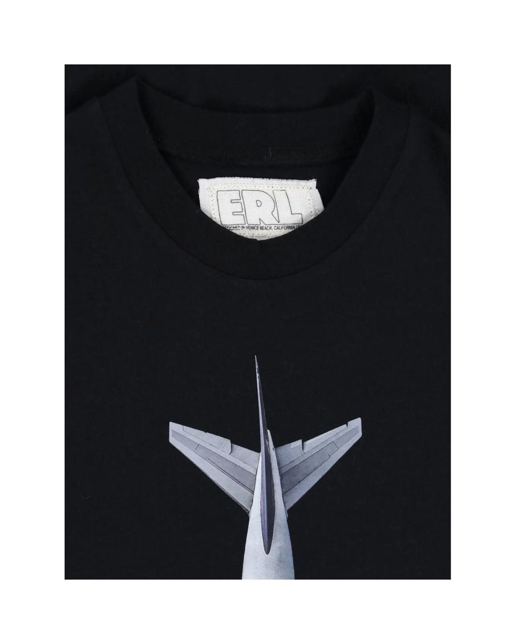 ERL Black Plane Printed T-Shirt for men