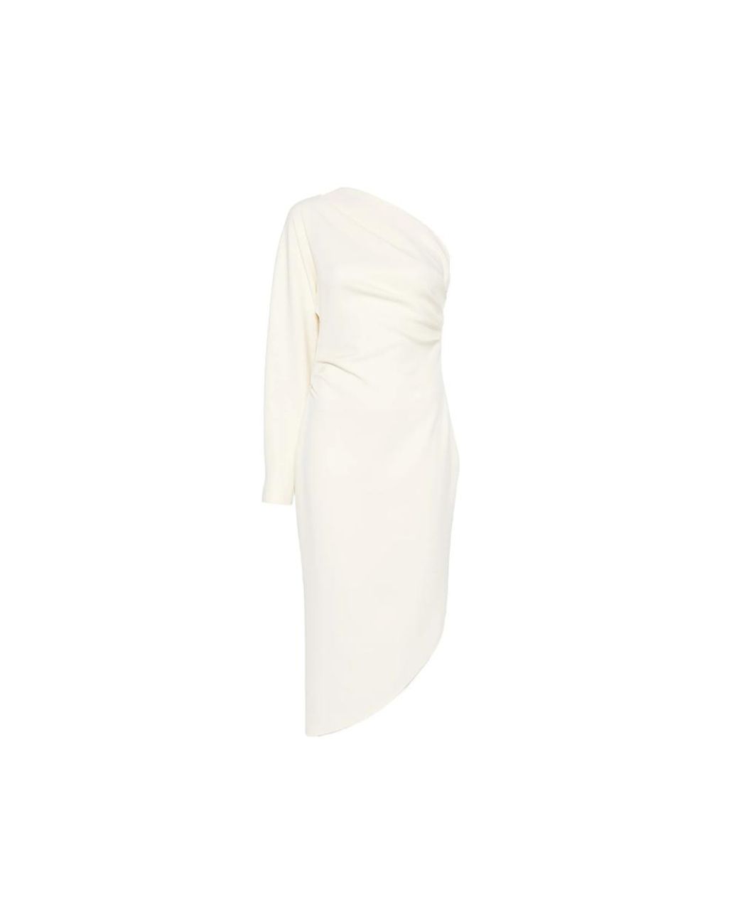 FEDERICA TOSI White One-Shoulder Draped Asymmetric Dress