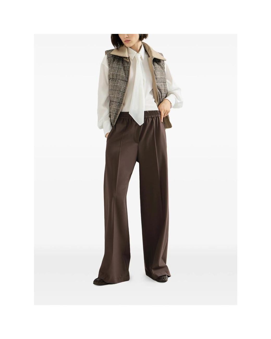 Brunello Cucinelli Brown Loose Track Trousers