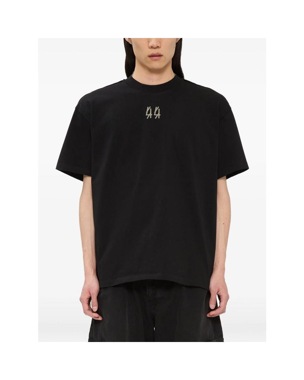 44 Label Group Black Mega 44 Logo-Print Short-Sleeve T-Shirt for men