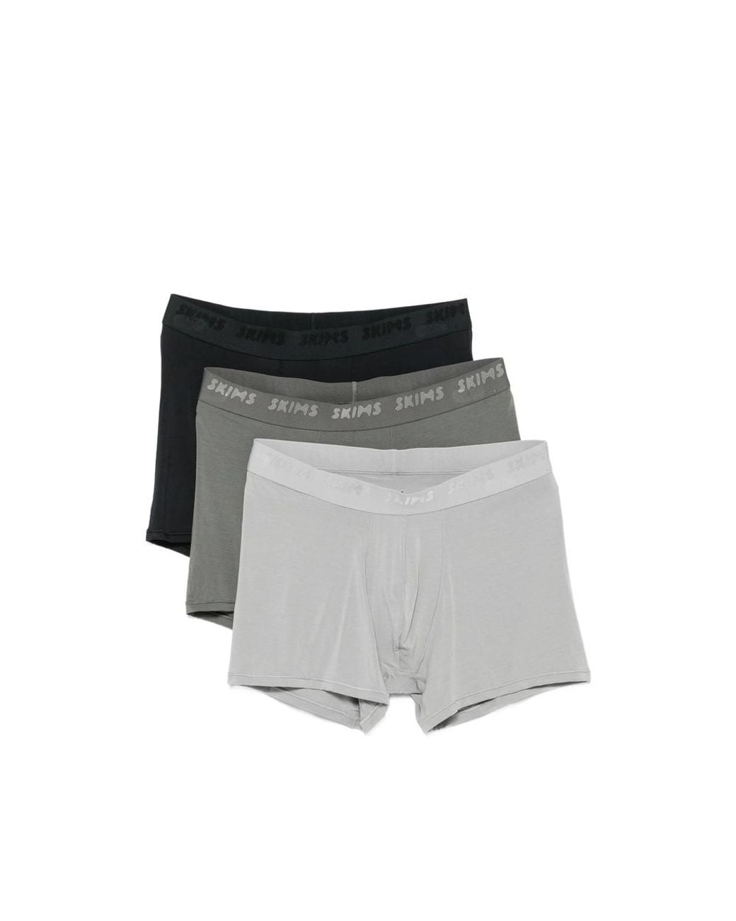 Skims Black Logo-Waistband Boxers (Pack Of Three) for men