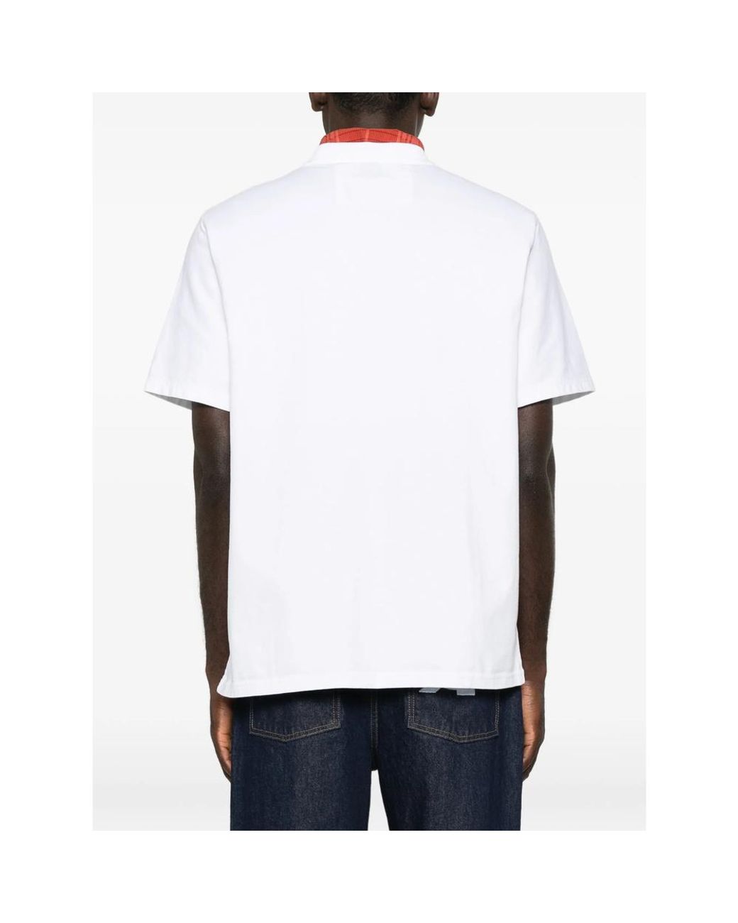 Arte' White Logo-Embroidered T-Shirt for men