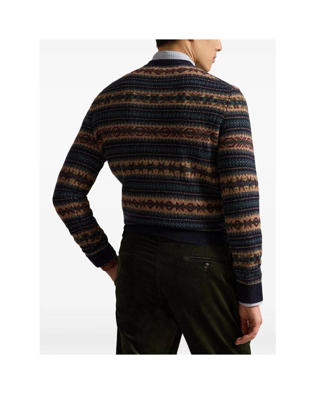 Ralph Lauren Black Fair Isle Sweater for men
