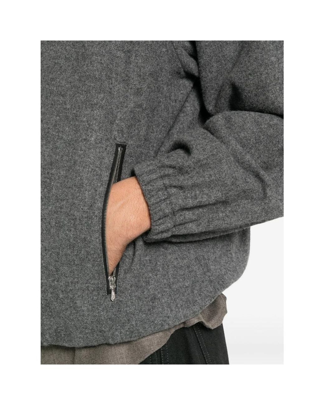 Ssstein Gray Half-Zip Elasticated Sweatshirt for men