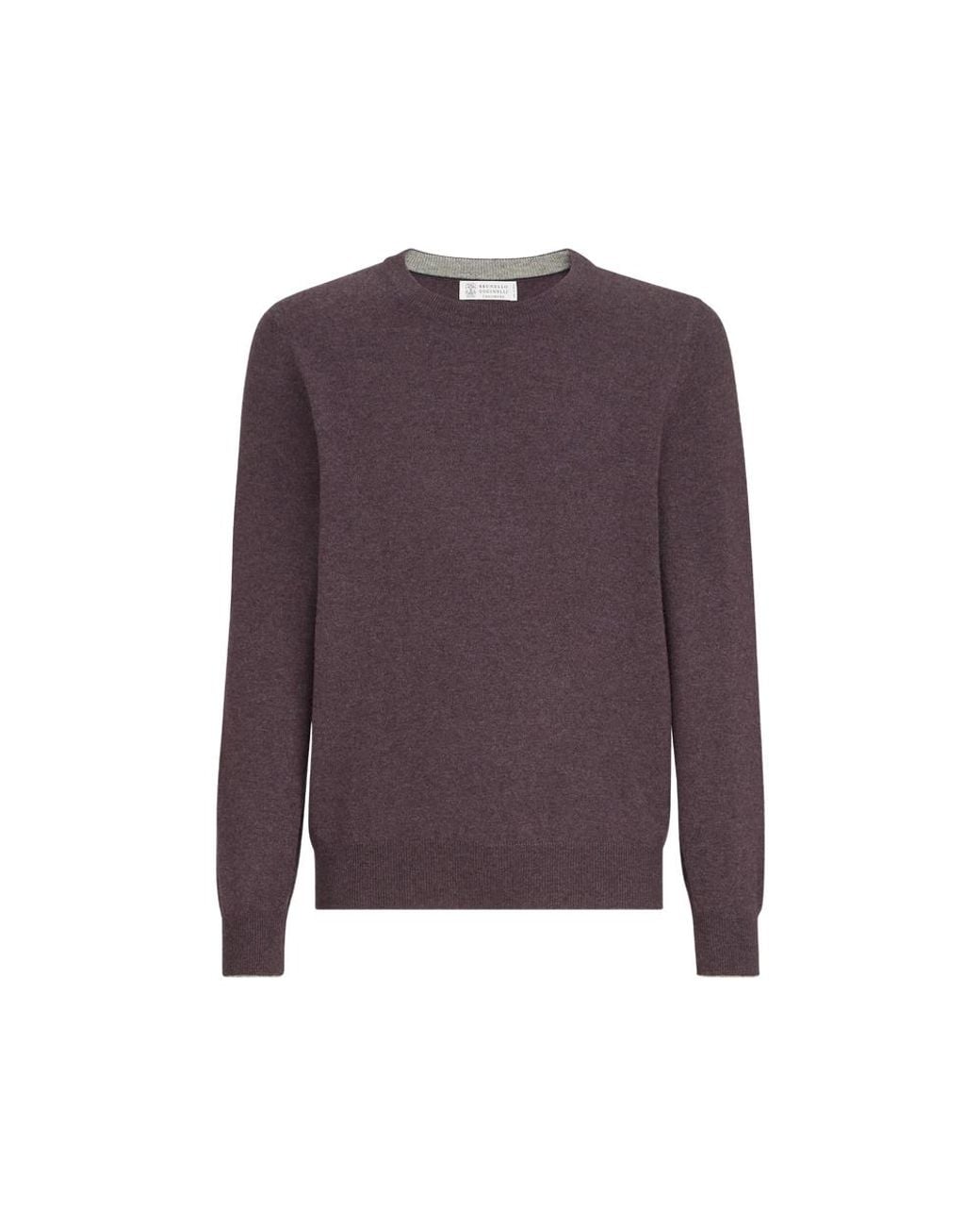 Brunello Cucinelli Purple Cashmere Sweater for men