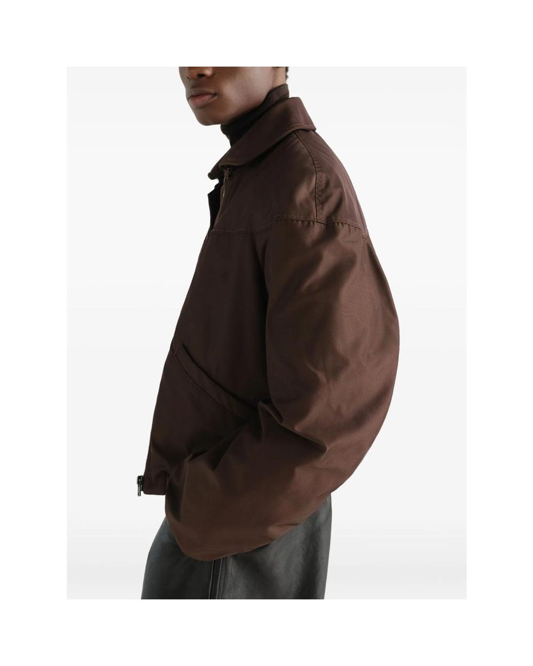 Lemaire Brown Quilted Blouson for men