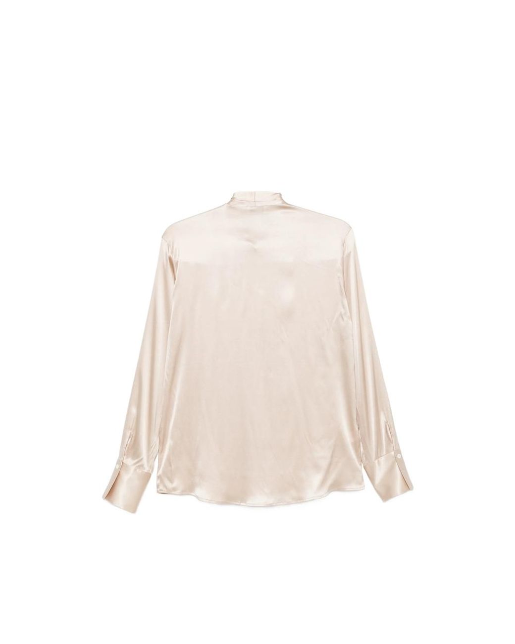 CAMICERIA MAZZARELLI Natural Pussy-Bow Satin Blouse