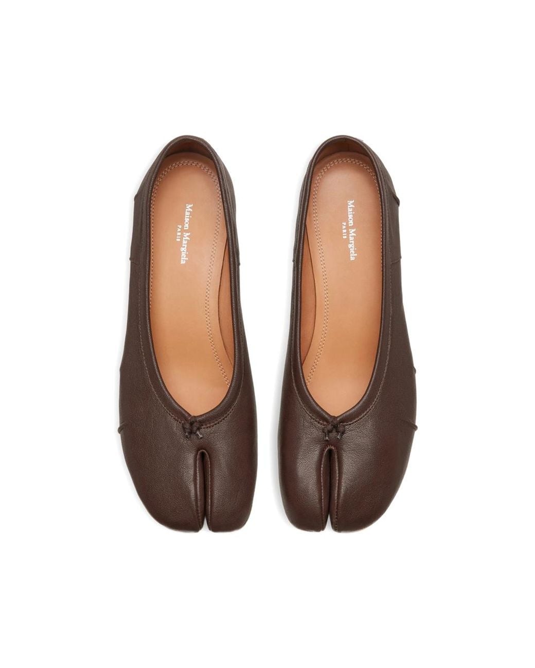 Maison Margiela Brown Tabi Ballet Flats