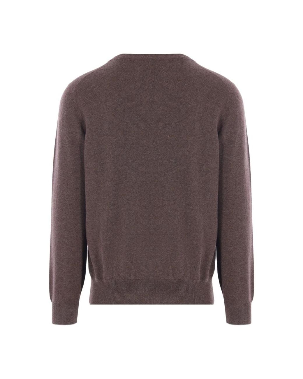 Brunello Cucinelli Brown Cashmere Sweater for men