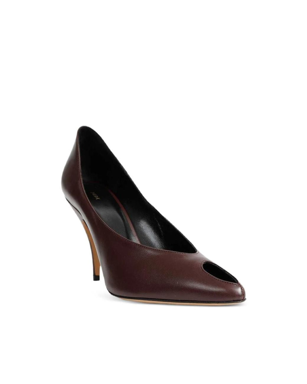 Jude Brown Icon Creased Leather Pumps