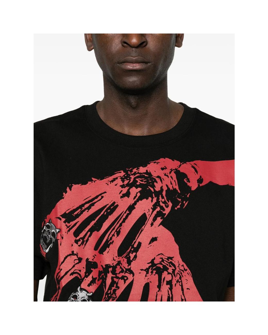 THUG CLUB Black Graphic-Print T-Shirt for men