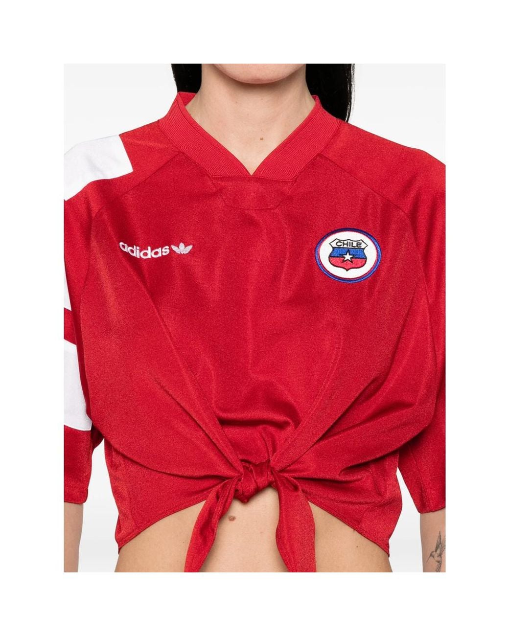 Adidas Red T-Shirt V-Neck