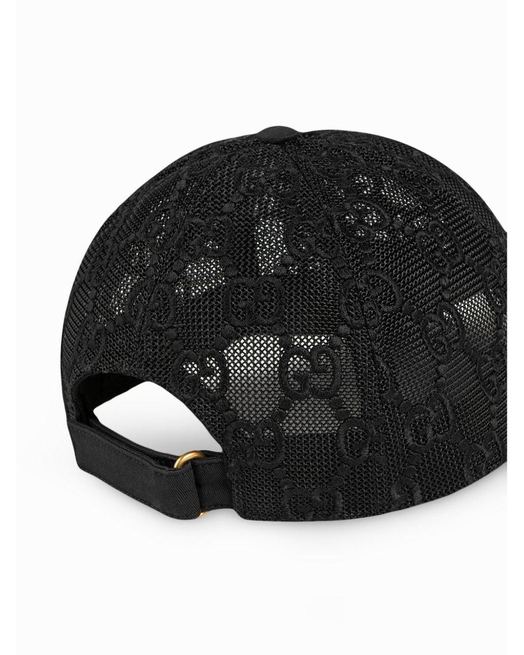 Gucci black mesh hat Gucci GG Monogram Black Mesh Trucker Hat Cap 510950 4HD47  main image 3