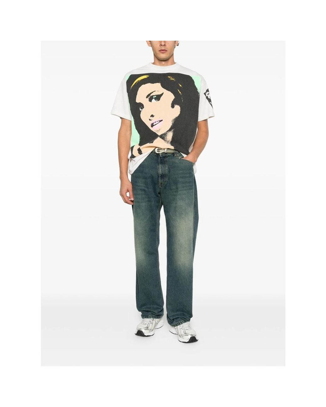 SAINT Mxxxxxx Green X Amy Winehouse Graphic-Print T-Shirt for men