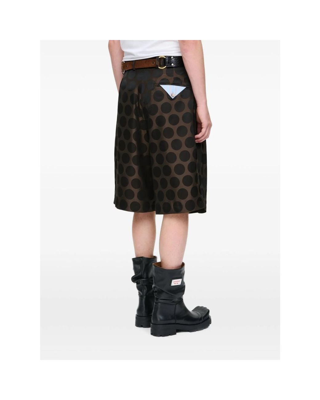 Charles Jeffrey Black Polka-Dot Tailored Shorts for men
