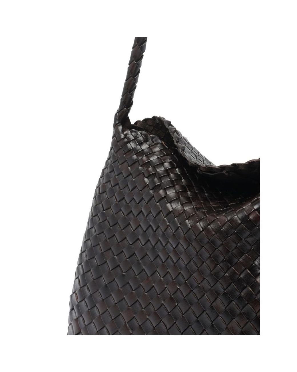 Dragon Diffusion Black Santa Maria Woven Leather Tote Bag