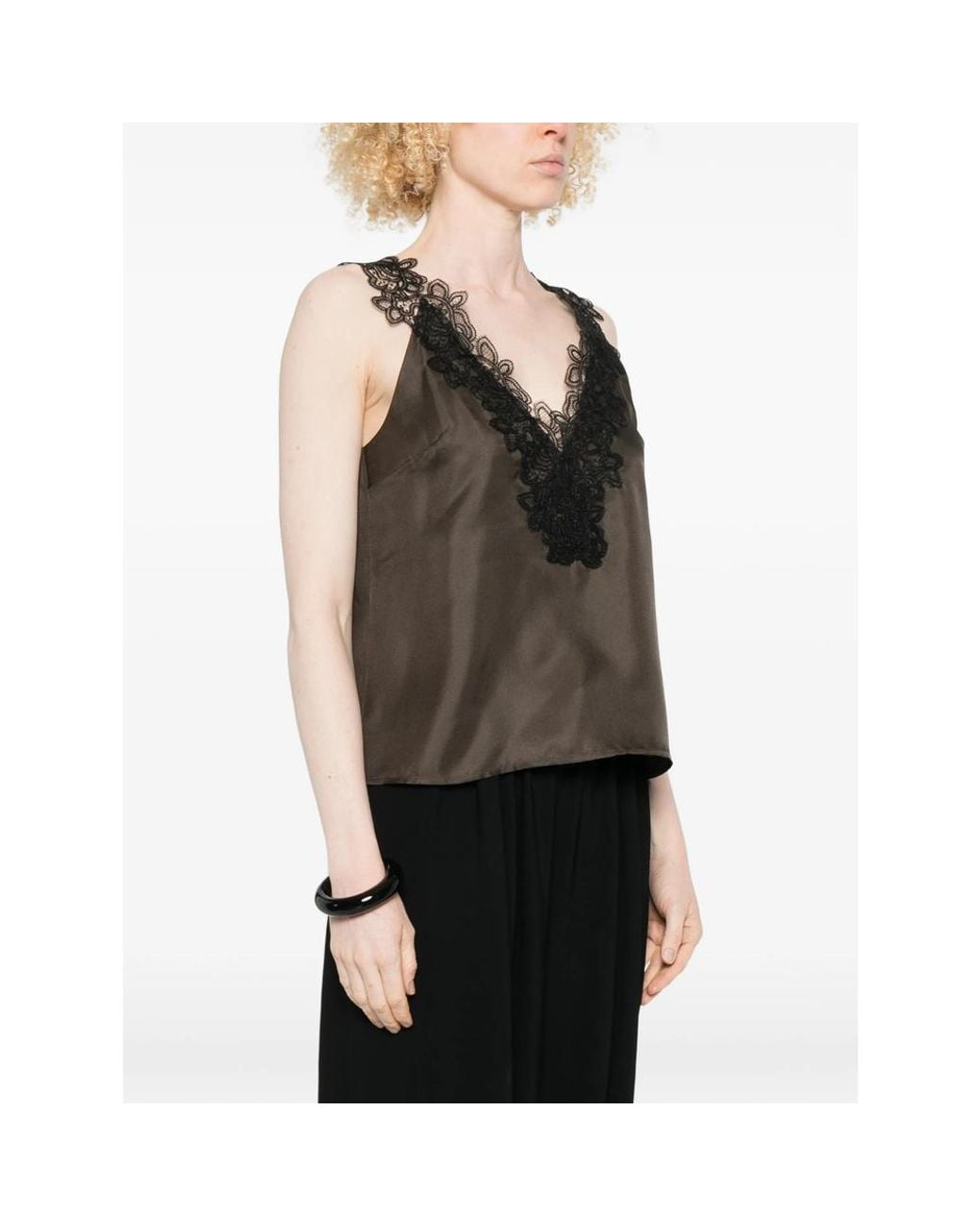 Rohe Brown Sleeveless Tops