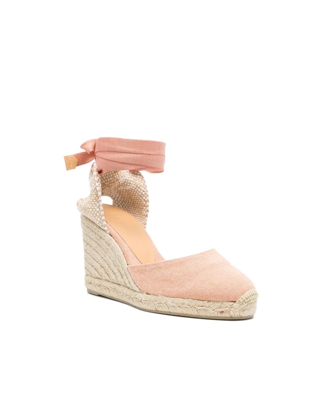 Castaner Pink Tie Ankle Espadrilles