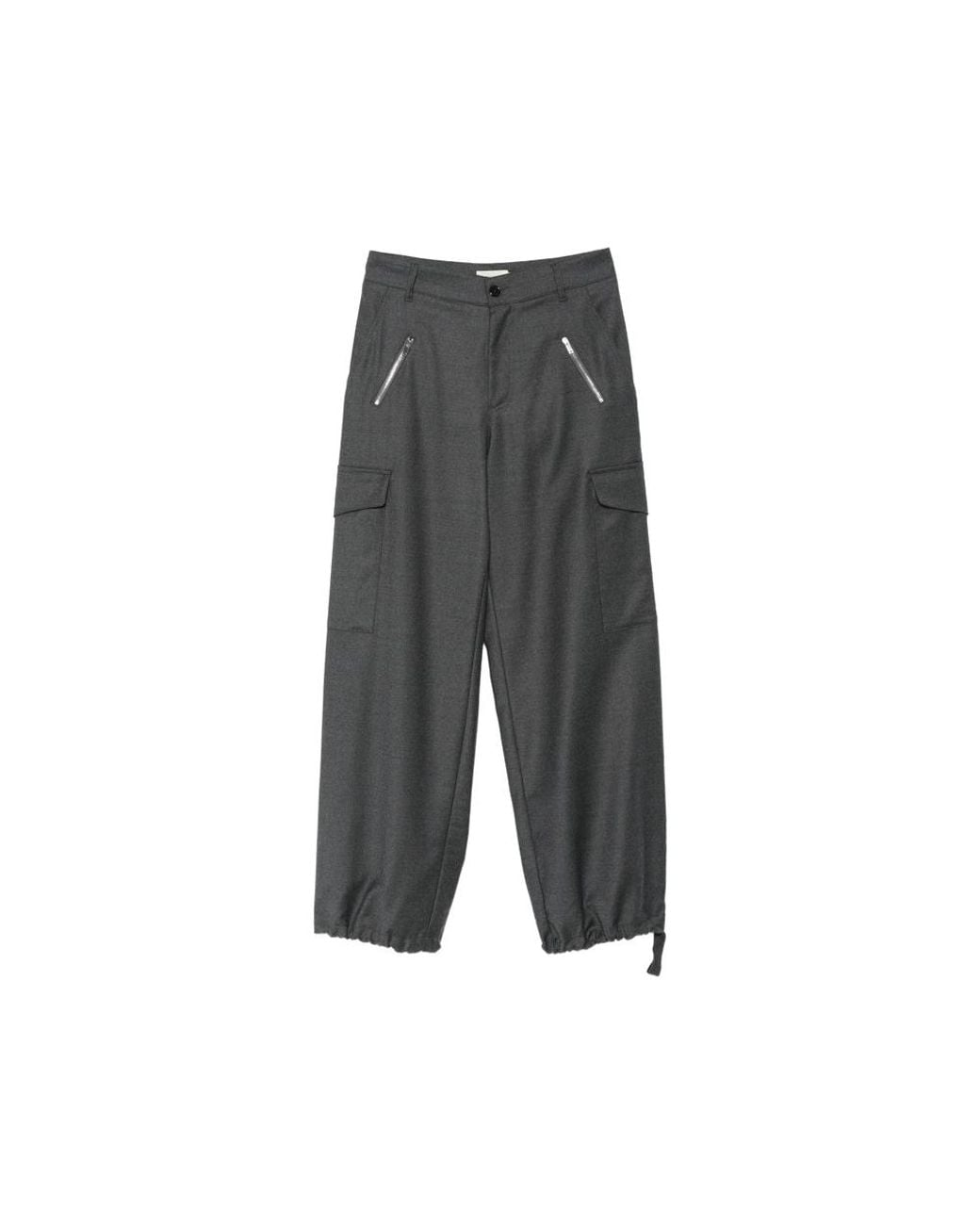 Barena Gray Elasticated-Cuff Tapered Trousers