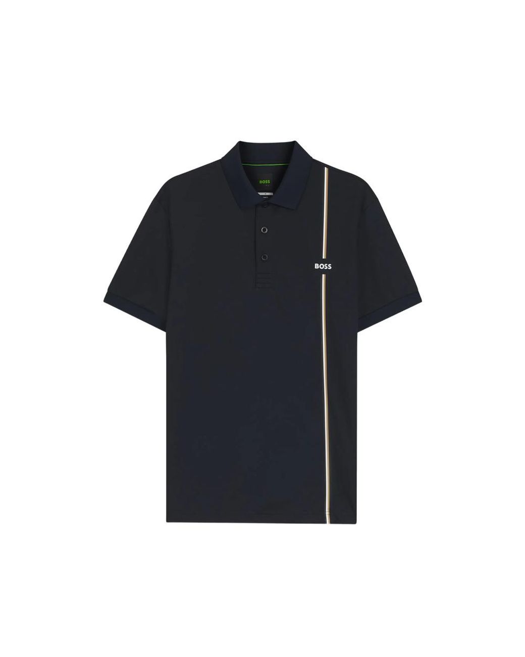 Boss Blue Toc Game 3 Striped Short-Sleeve Polo Shirt for men