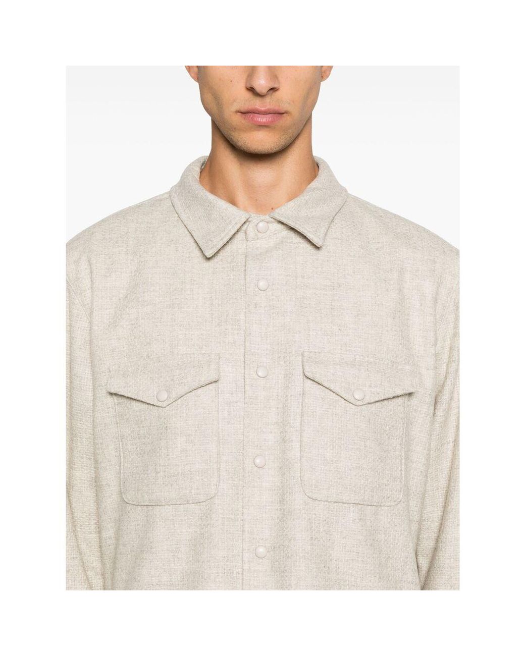 Eraldo White Padded Shirt for men