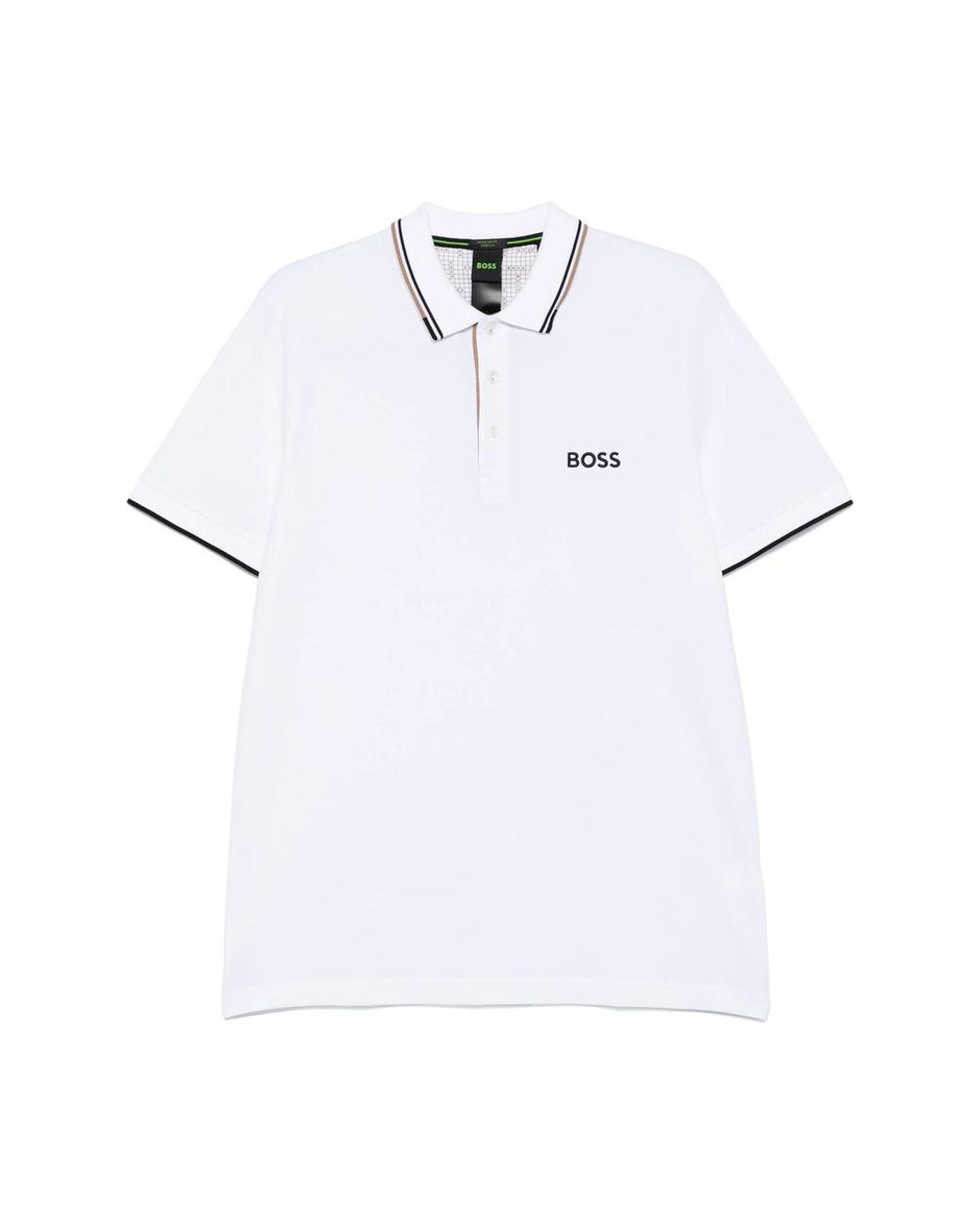 Boss White Active Paddy Regular-Fit Polo Shirt for men