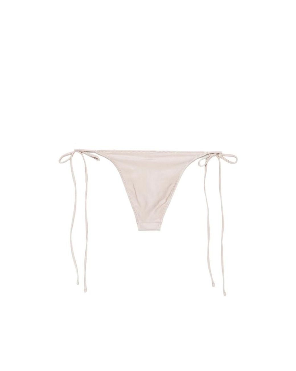 Frankie's Bikinis White Mackenzie Crochet-Trim Side-Tie Bikini Bottoms
