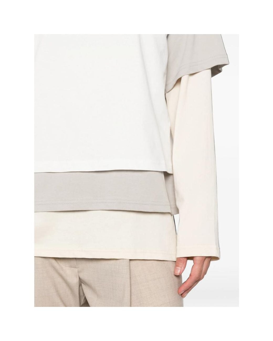 LA PISCINE White Layered Long-Sleeve T-Shirt Set Of Three
