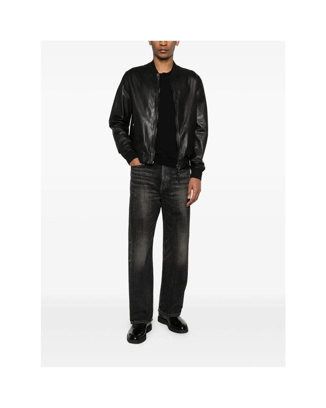 ZANONE-SLOWEAR Black Long-Sleeve Crew-Neck Knitwear for men