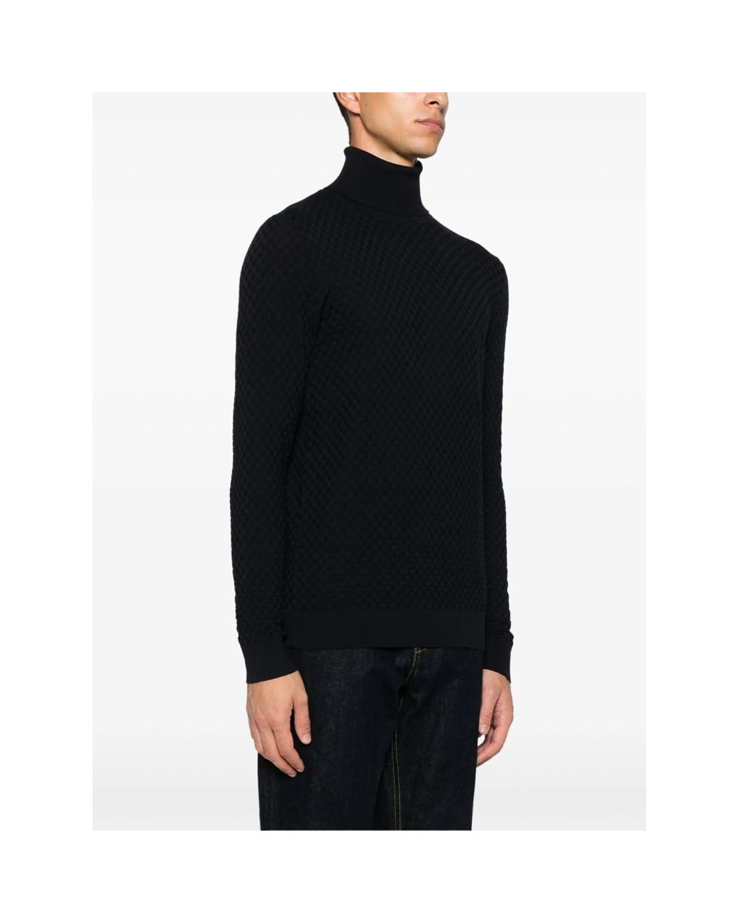 GOES BOTANICAL Black Dolcevita Sweater for men