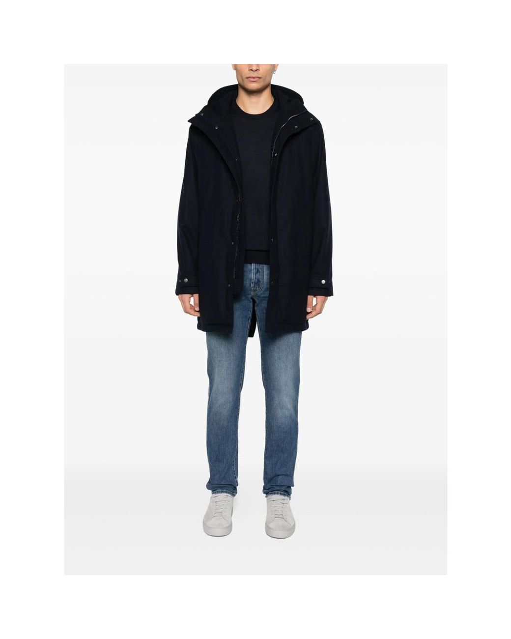 Fedeli Black Round-Neck Long-Sleeve Top for men