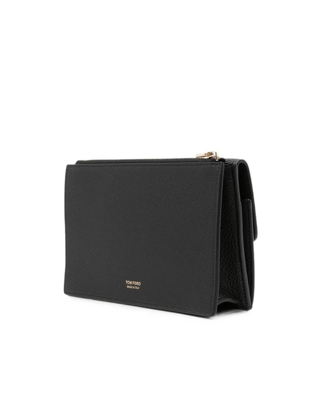 Tom Ford Black Grain Leather Kara Mini Bag On Chain