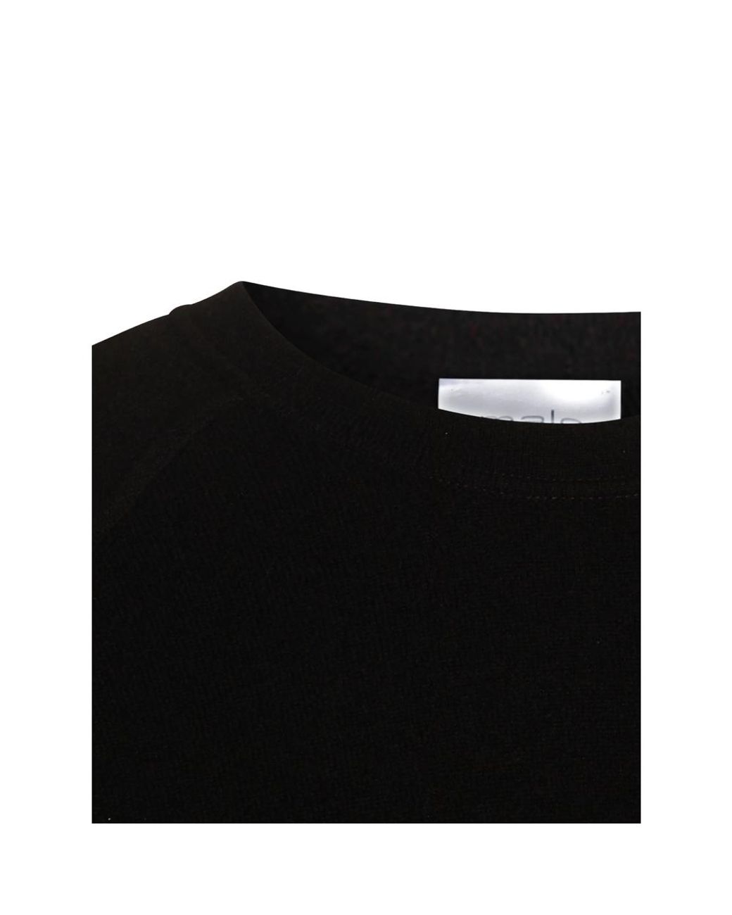 Malo Black Raglan-Sleeve Crew-Neck Sweater for men