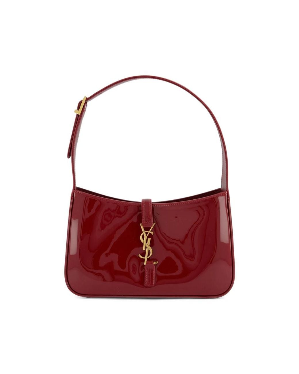 Saint Laurent Red Le 5 À 7 Patent-Leather Shoulder Bag