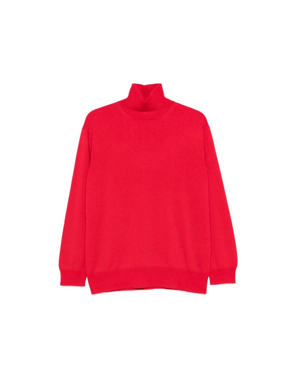 Malo Red High-Neck Sweater