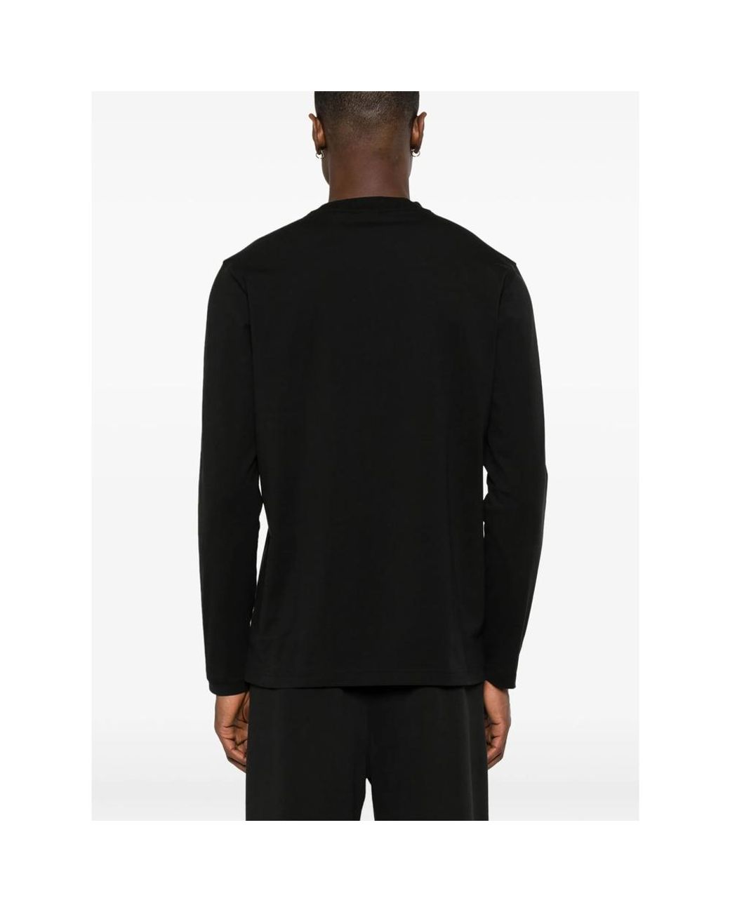 Boss Black Rubberised-Logo Long-Sleeve T-Shirt for men
