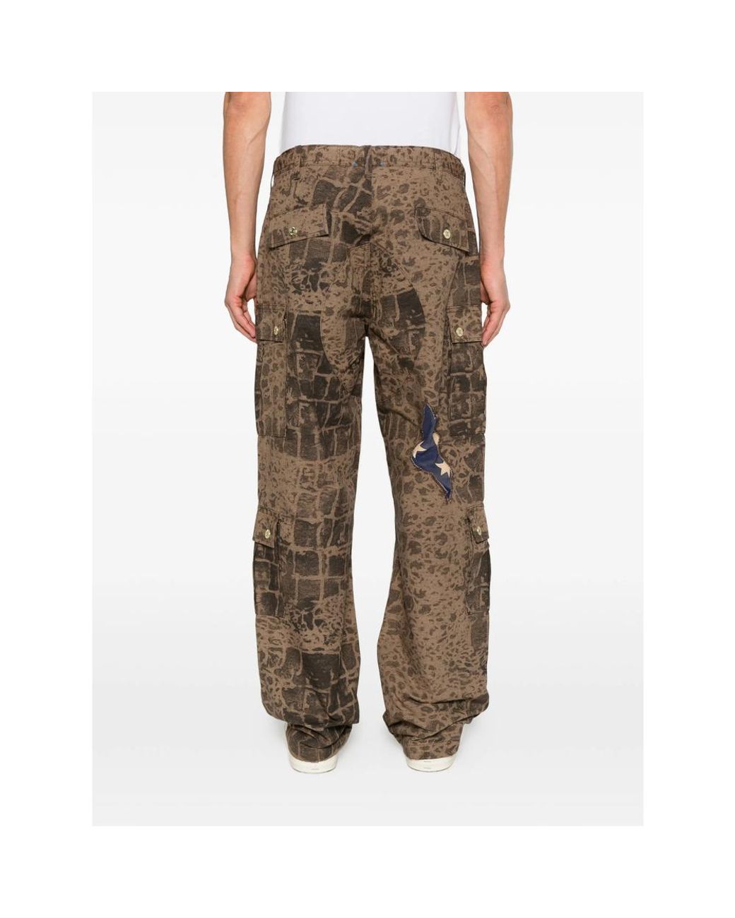 ERCOLE STUDIO Brown Patchwork-Detail Trousers for men
