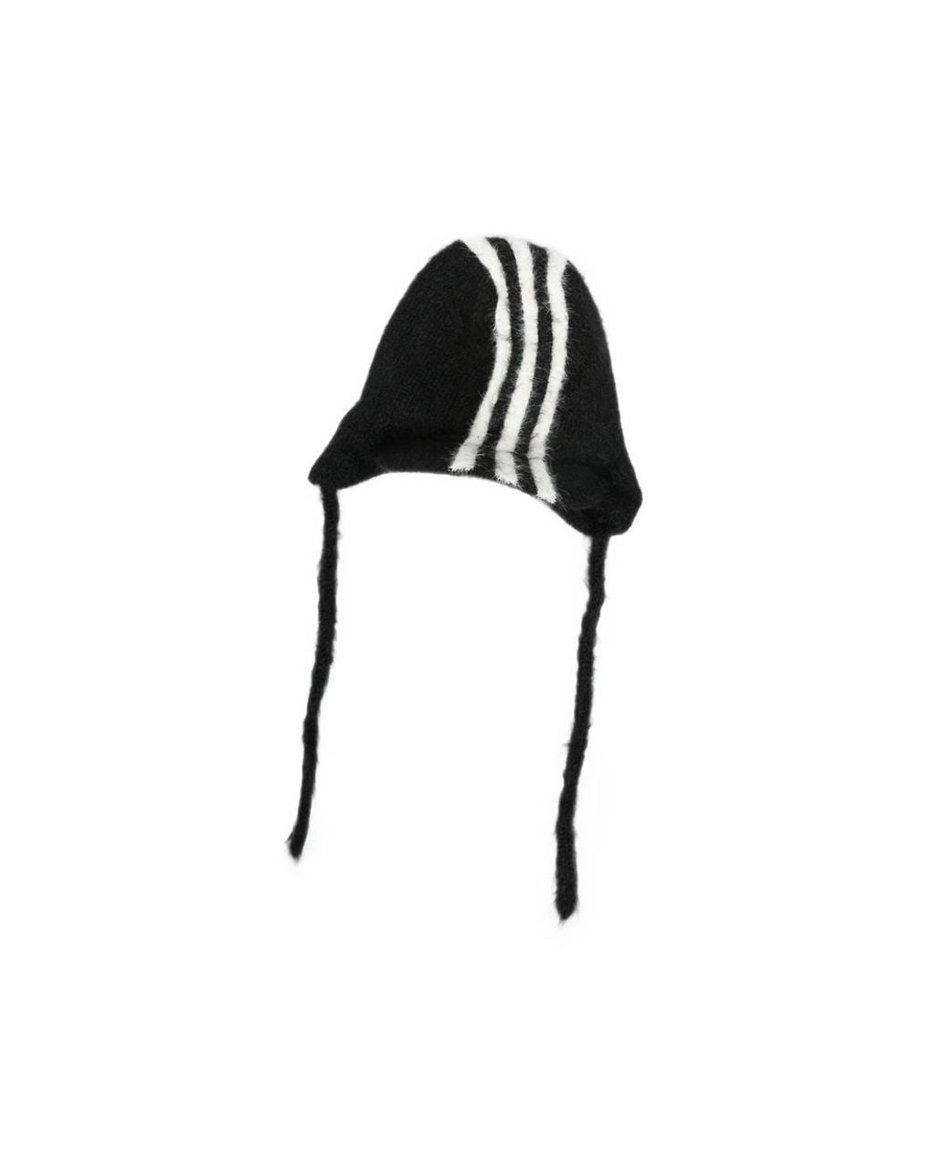 Y-3 Black Stripe-Detail Trapper Hat for men