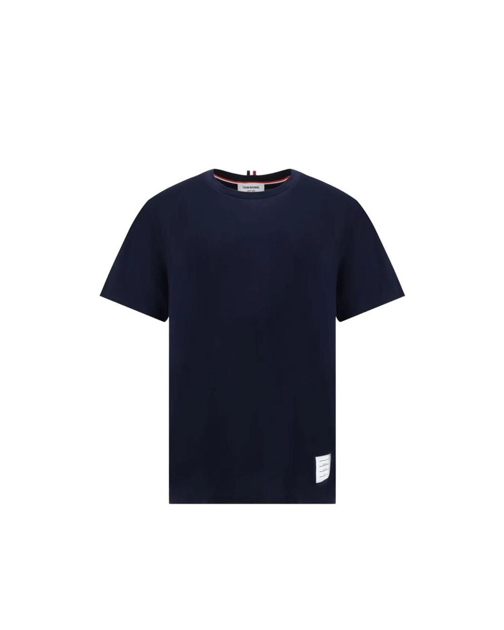 Thom Browne Blue Signature-Stripe Crew-Neck T-Shirt for men