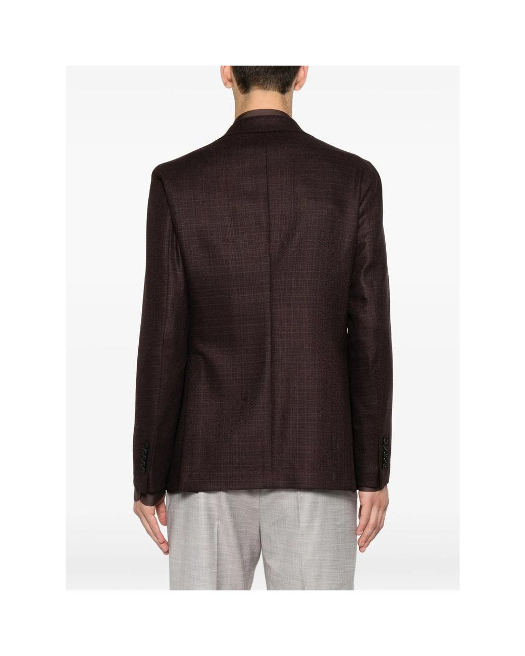 Tagliatore Brown Jacket Virgin Wool for men